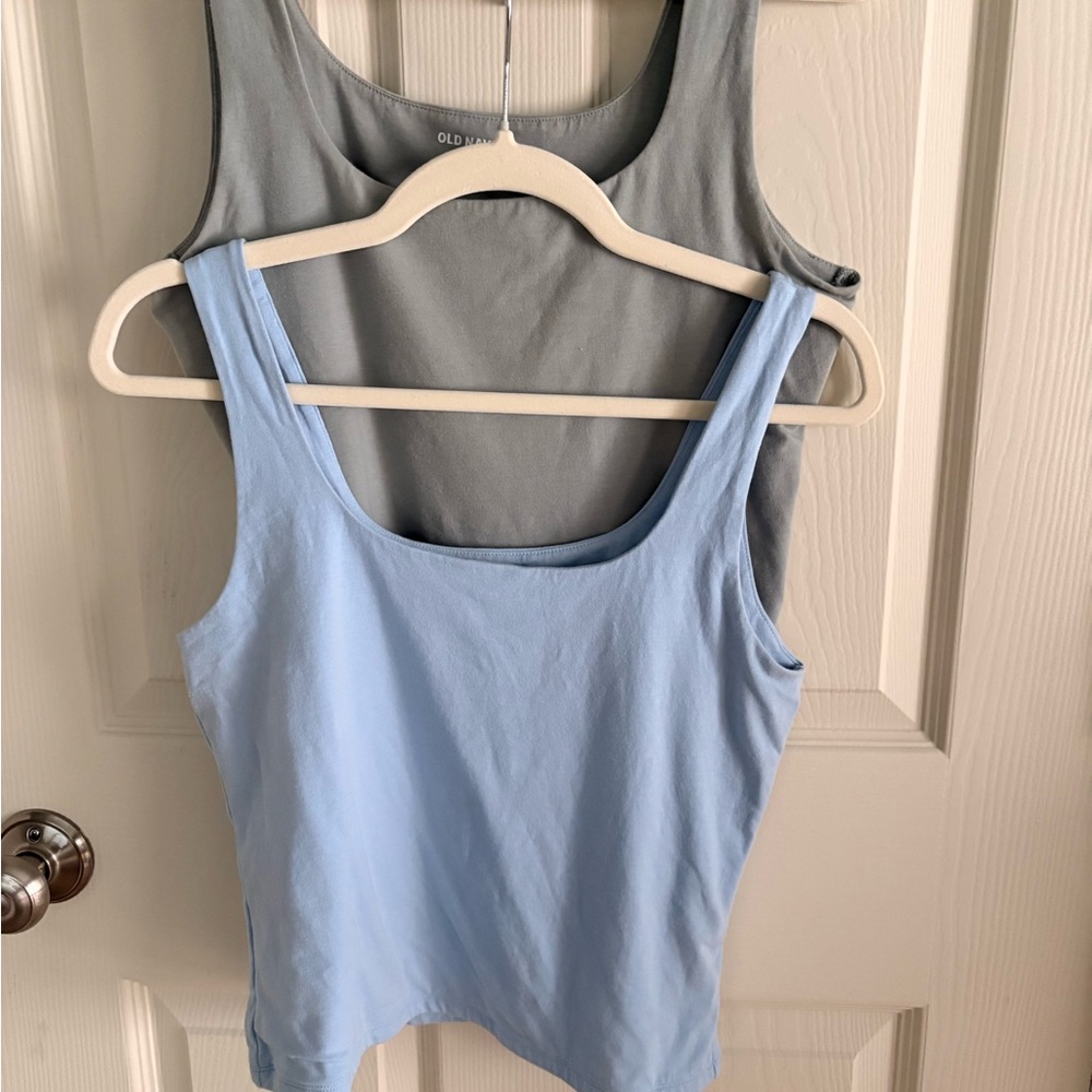 2 Old Navy Women's Light Blue Tank Top
